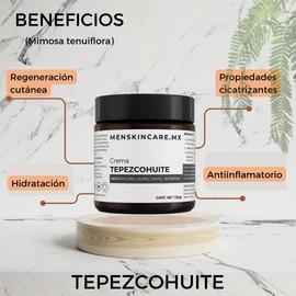 100g Crema de Tepezcohuite – Fórmula Natural para Regeneración Cutánea y Cicatrices – Nutre, Hidrata y Restaura la Piel – Ideal para Marcas, Arrugas y Manchas – Sin Parabenos – Cuidado Facial para una Piel Firme y Renovada