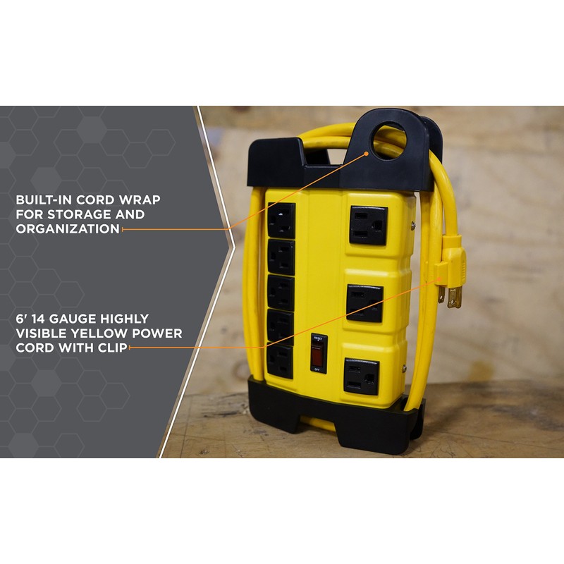 Woods 046558806 4655 Power Strip; Black