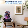 SereneLife 4-Tier Desktop Electric Water Fountain Decor with LED –