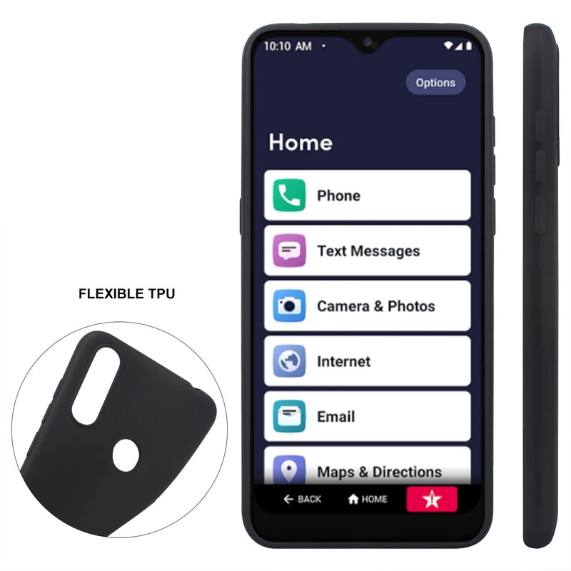 Lacass Jitterbug Smart3 Case, Silicone Soft TPU Bumper Flex and