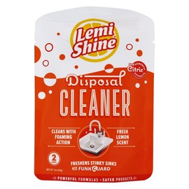 Lemi Shine Garbage Disposal Cleaner and Deodorizer Powered By Citric Acid | Foam Cleaner For Kitchen Garbage Disposal with a Natural, Fresh Lemon Scent (2 Count)