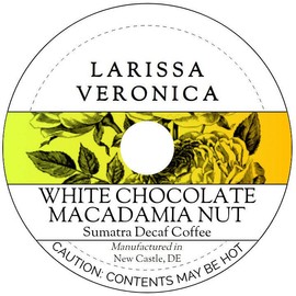 White Chocolate Macadamia Nut Sumatra Decaf Coffee (Single Serve K-Cup Pods) (Gourmet, Naturally Flavored, Whole Coffee Beans) (12 pods, ZIN: 575070)