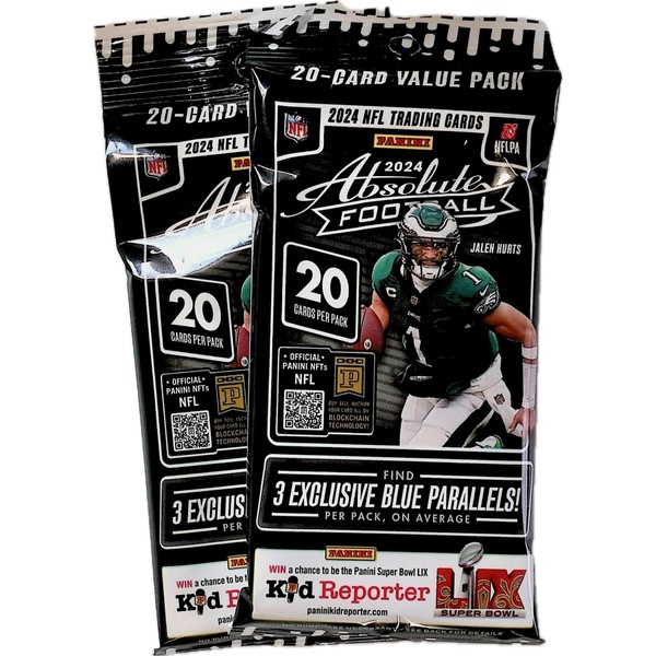 2024 Absolute Football Jumbo Packs - 2 Packs Including 40