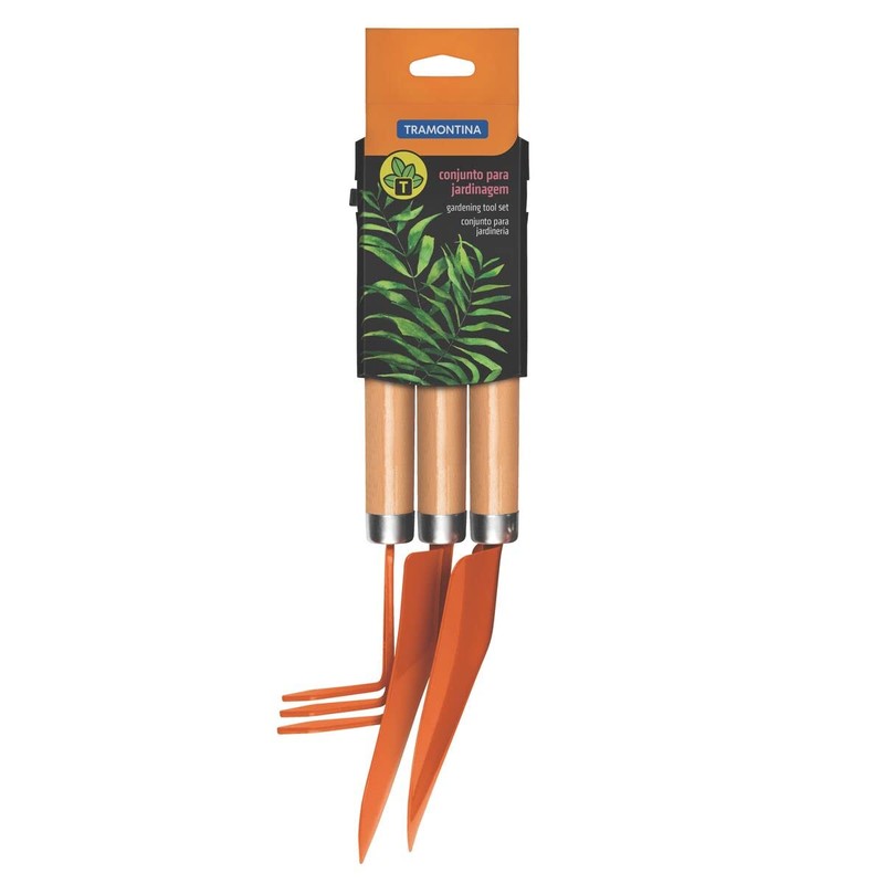 Tramontina 3-Piece Garden Tool Set (Metal-Wood)