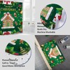 Moladika 4 Pcs Merry Christmas Shower Curtain Sets with Rugs
