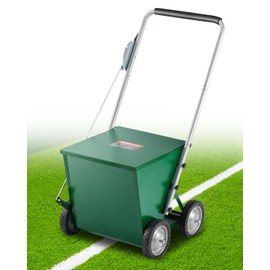 VEVOR 65 lbs Dry Line Marker for Baseball & Softball, Adjustable 2 or 4 Inch Chalk Line Machine, Wheeled with Rubber Handle, Large Powder Capacity, Green