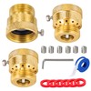 Breezliy American Valve 3/4" Inch 3 Pack Solid Brass Hose