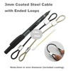 Bytiyar 1/8"(3mm) Wire Diam Stainless Steel Cable Eyelets Loops Short