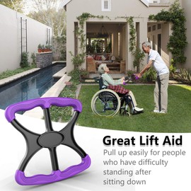 OVIFM Lift Assists Standing Aid-Handicap Bar with None Slip Grip Handles, Portable Lift Aid to Transfer Elderly, Senior, Bariatric, Patient or Disabled Assists Caregiver or Nurse, As Seen On TV - Blue