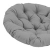 Premium Egg Shaped Chair Cushion for Comfort, Dark Gray, as