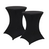 Obstal Cocktail Table Covers Stretch Spandex Black Cocktail Table Cover