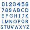 YBEATY 72 PCS Letter Number Iron On Patches Blue Letter