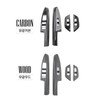 4Pcs Car Interior Window Switch Panel Cover Side Door Glass