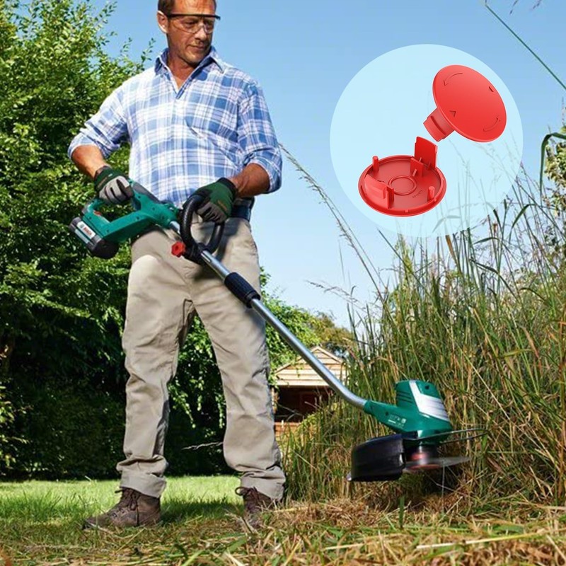 MUFUSHAN 2Pcs Rasentrimmer Spulenkappen, F016800431 Spulenabdeckung Kompatibel mit Bosch AFS
