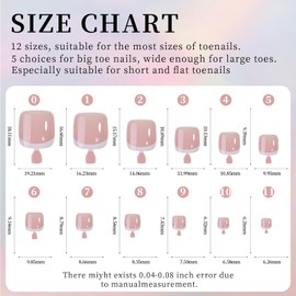 Maigitur Toe Nail Tips - Short White French Tip Toenail Press Ons, 120Pcs Nude Soft Gel Toe Nail Tips, Soak Off Press On Toenails Square Fake Toes for Women Girls Manicure
