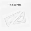 2 PCS Triangle Ruler Square Set 18cm, 16cm 30/60 and