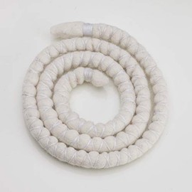 DreadLab - Bendable Spiral Dread Ties (30cm, White with White Thread)