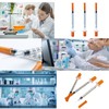 SSKHE 10 PCS 1ml Multiple Uses Measuring Feeding Pets Syringes