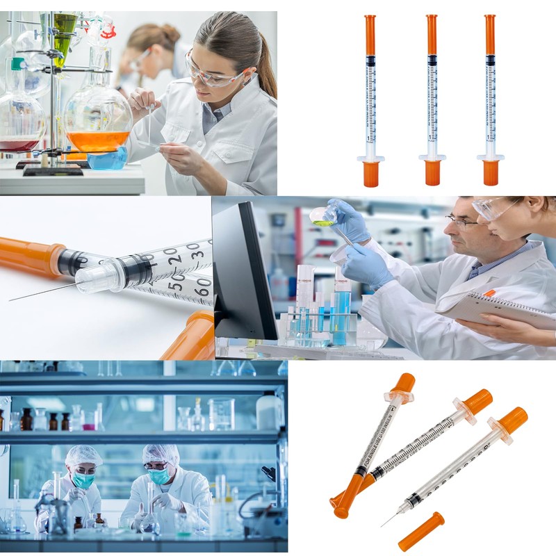 SSKHE 10 PCS 1ml Multiple Uses Measuring Feeding Pets Syringes