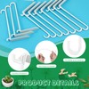 Yinkin 12 Pcs Patio Hook Flat 3 x 8 Inch