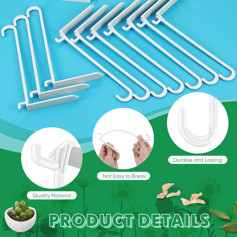 Yinkin 12 Pcs Patio Hook Flat 3 x 8 Inch
