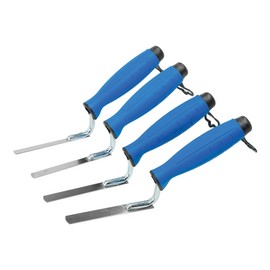 Toolty Tuck Pointer Trowel, Stainless Steel Finger Pointing Trowel, Hand Tool - with Rubber Handle - Set 4 PCS 8, 10, 12, 14mm - Bricklayer, DIY - TLTY-S003