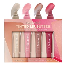 NATURE WELL Tinted Lip Butter Variety Pack, Shear & Subtle Tinted Moisturizing