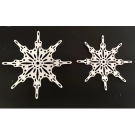 Sizzix Tim Holtz Die Cuts * Fanciful Snowflakes * Eight Sets * White or Red Cardstock - White Cardstock