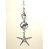 Silver Textured Starfish, Pebbled Silvery Coin Shape, & Faceted Silver