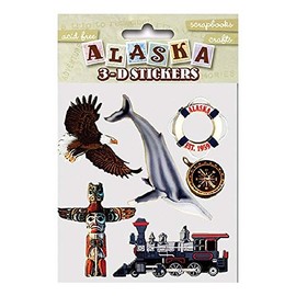 Alaska Scrapbooking Craft Stickers 3-d Totem Pole Inside Passage