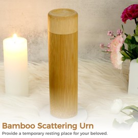 4PCS Bamboo Scattering Urns for Human Ashes, Cremation Ashes Tube Urns, Small Bamboo Scattering Urns for Dog Cat Pet Ashes, Scattering Your Loved One’s Ashes in Your Favorite Place