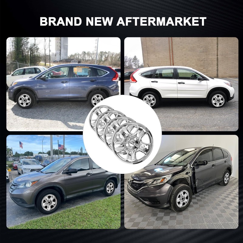 Glossy Black Wheel Skins Compatible with Honda CRV 2012 2013