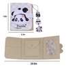 MOSSTYUS Cute Wallet for Women Girls Tri-folded Wallet PU Leather