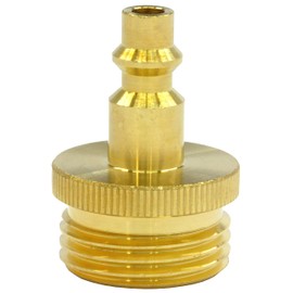Winterize Blow Out Adapter for RV, Boat, Motorhome, Camper, and Travel Trailer: Air Compressor Quick-connect Plug to Male Garden Hose Faucet Fitting (Solid Lead-Free Brass)