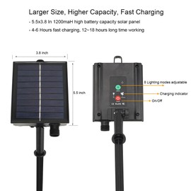 ZELUXDOT Solar String Lights Outdoor,100FT 300 LEDs Solar Fairy Lights,Waterproof Solar Powered Outdoor Lights 8 Modes for Patio, Gardens, Backyard,Tree,Wedding,Christmas,Cool White