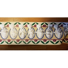Pillsbury Doughboy Poppin'  Fresh Multi Color Wallpaper Border Roll 5 Yards 1999