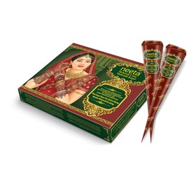 Neeta Henna Cones 12 Pack Natural Mehndi Paste Auburn Colour | Perfect for weddings, henna evenings, festivals, celebrations and traditional ceremonies