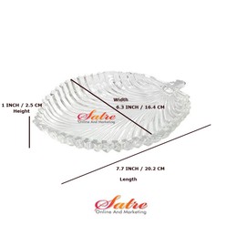 Satre Online And Marketing Crystal Glass Vastu & Feng Shui Turtle, Tortoise with Leaf Plate for Good Luck & Wealth Creation
