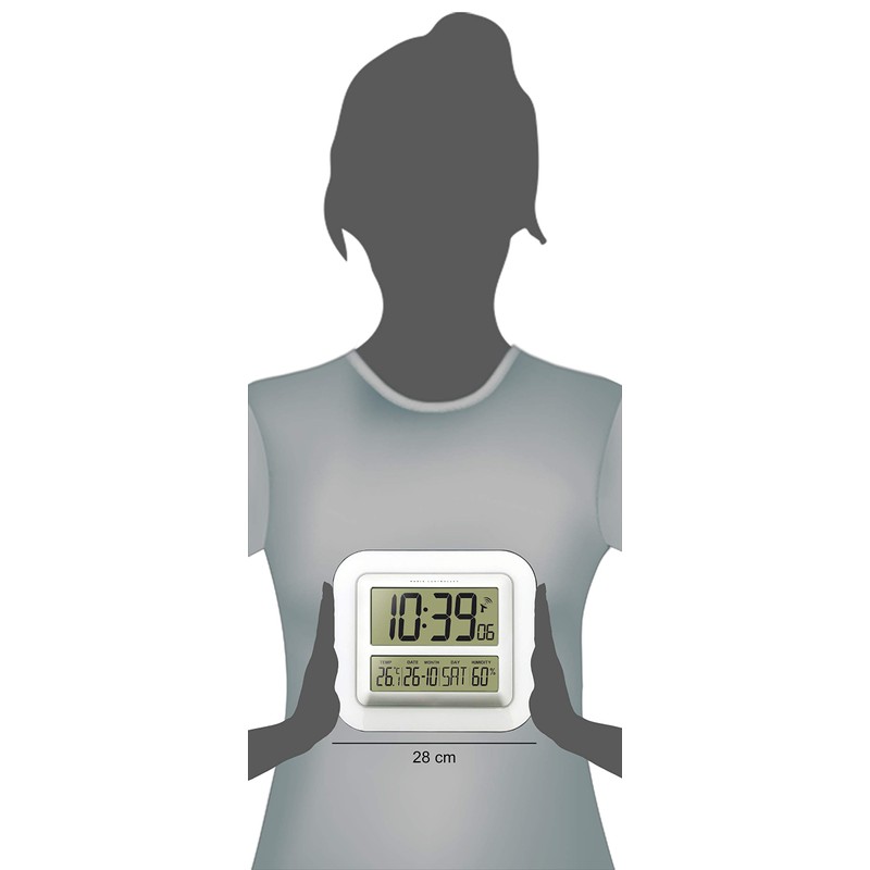 Technoline digital radio-controlled wall clock WS 8006, size: 280 x