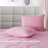ELNIDO QUEEN® Pink Queen Comforter Set with 2 Pillow Shams