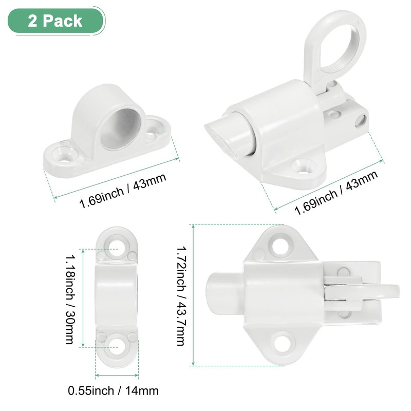 M METERXITY 2-Pack Self-Closing Latch Aluminum Alloy Automatic Window Sliding