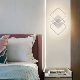 LED luz de techo, JSXing lampara de techo moderna, 3 colores led lámparas de montaje empotrado Lámpara de araña LED de acrílico para comedor, cocina, dormitorio, sala de estar, regulable (blanco)