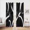 weesire Black and White Blackout Curtains for Bedroom Living Room