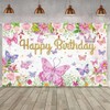 QYCX Butterfly Backdrop Butterfly Party Decorations Butterfly Banner Butterfly Birthday