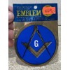 Vintage Masonic Lodge Decal - Square And Compass 3" Round