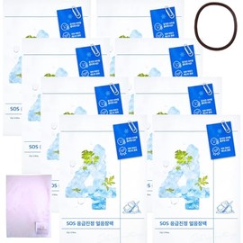 Pikotta 【セット販売】ナンバーズ イン 4番 ひんやりクーリングシート 8枚入り フェイスパック 韓国パック ティーツリーシート 韓国コスメ ＆ ヘアゴムリング・太 1個