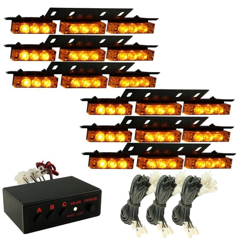 Ranzek Emergency Strobe Flashing Light, Car Warning Light, 3 Flashing
