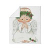 CafePress Christmas Cute Baby Angel Praying Plush Fleece THR Super