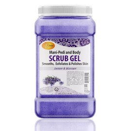 SPA REDI MANI PEDI  & BODY EXFOLIATING SCRUB GEL LAVENDER & WILDFLOWER 1 GALLON