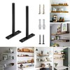 Pack of 6 125 mm Black Shelf Brackets Shelf Support